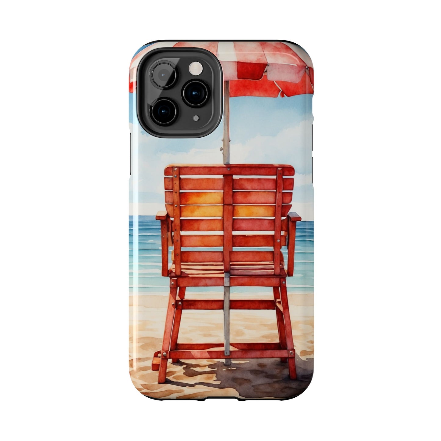 Beachfront Sunset Lounge iPhone Case – Rearview Edition