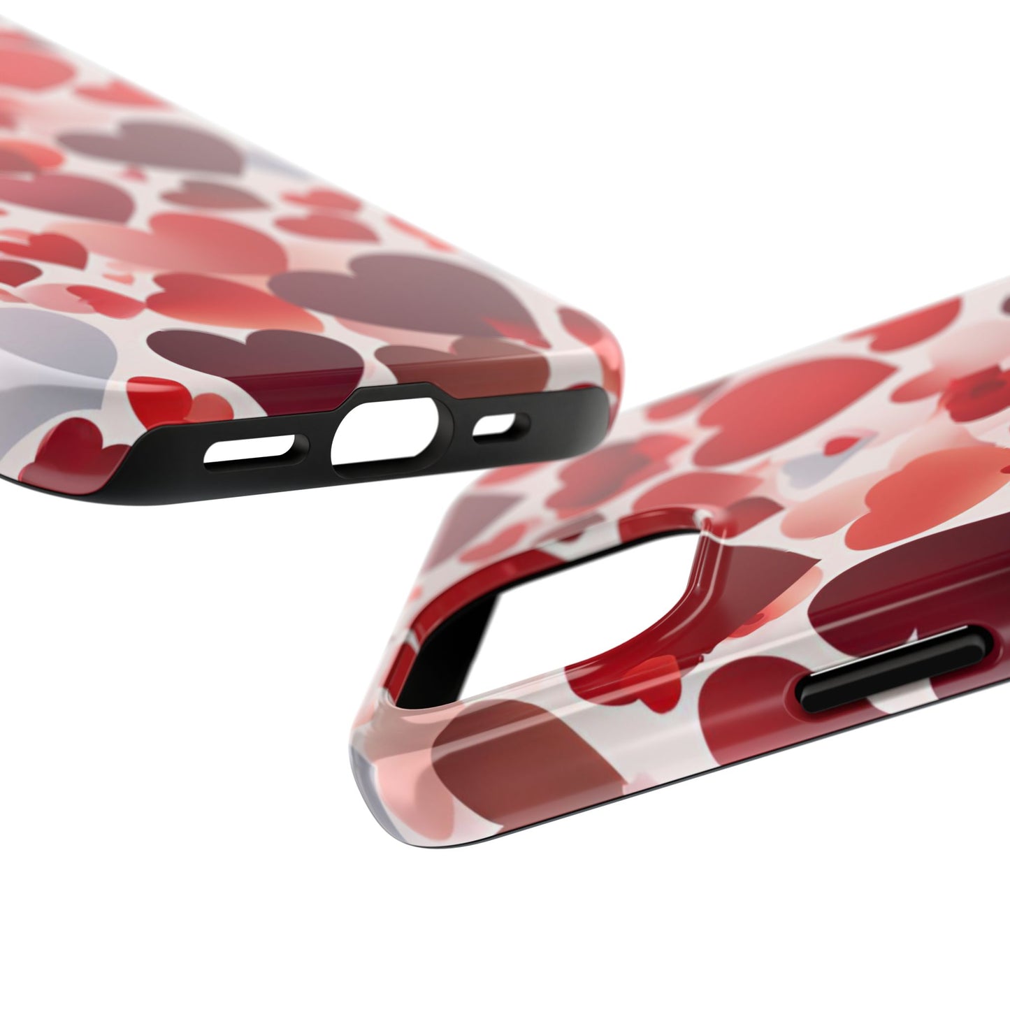 iPhone Case: Romantic Red Heart Gradient Case