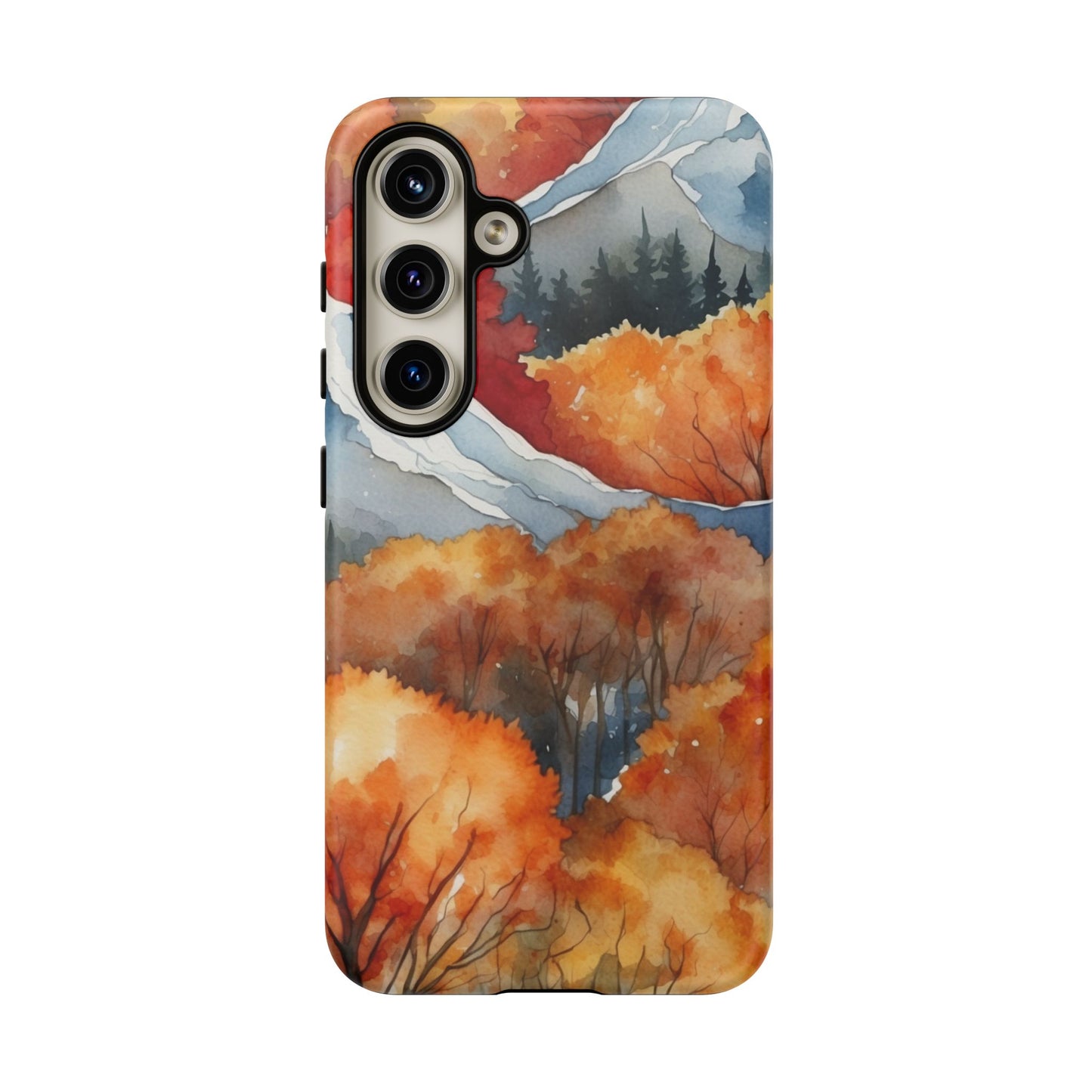 Autumn Mountain Forest Watercolor - Samsung Galaxy Case