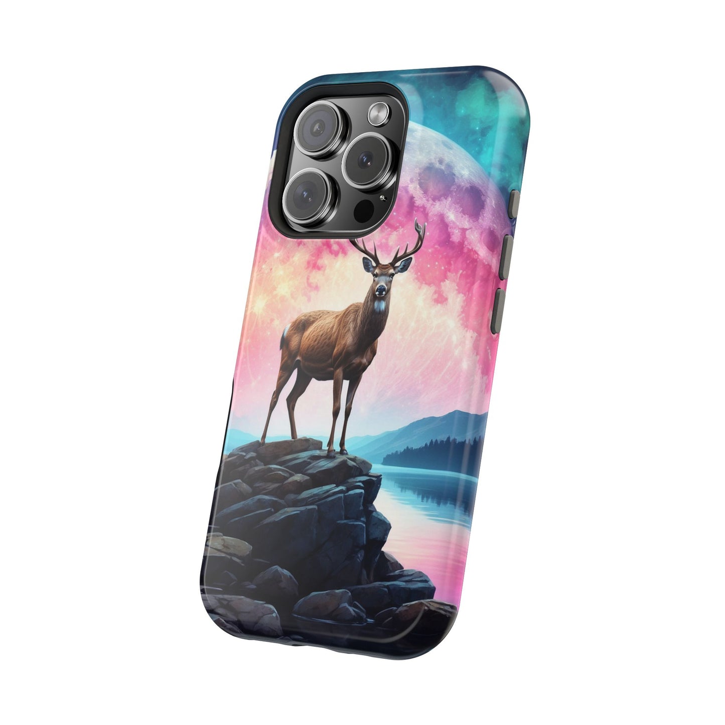 Vibrant Stag in Bloom – MagSafe iPhone Case