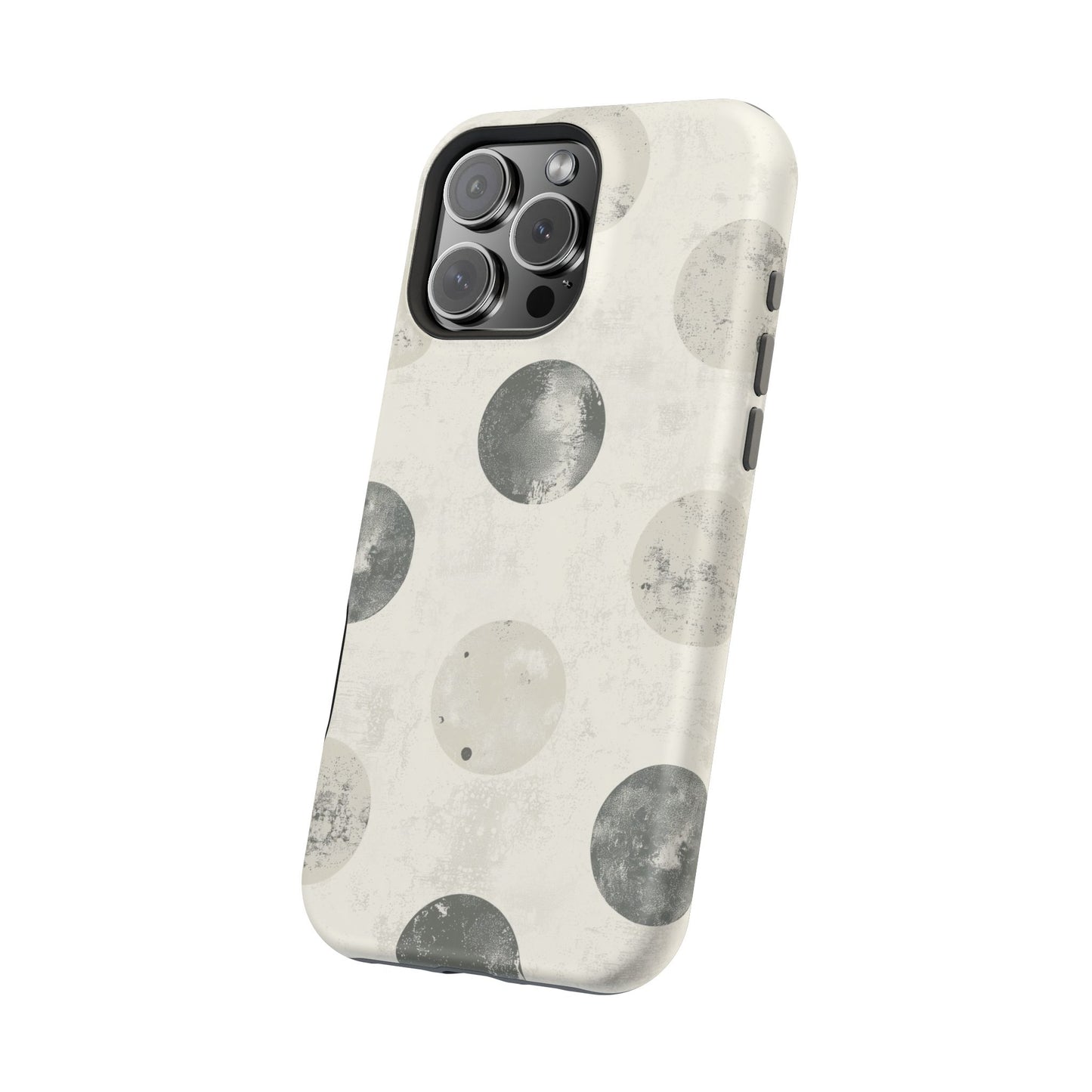 Vintage Polka Dot MagSafe iPhone Case - Neutral Retro Protective Cover