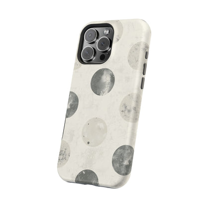 Vintage Polka Dot MagSafe iPhone Case - Neutral Retro Protective Cover