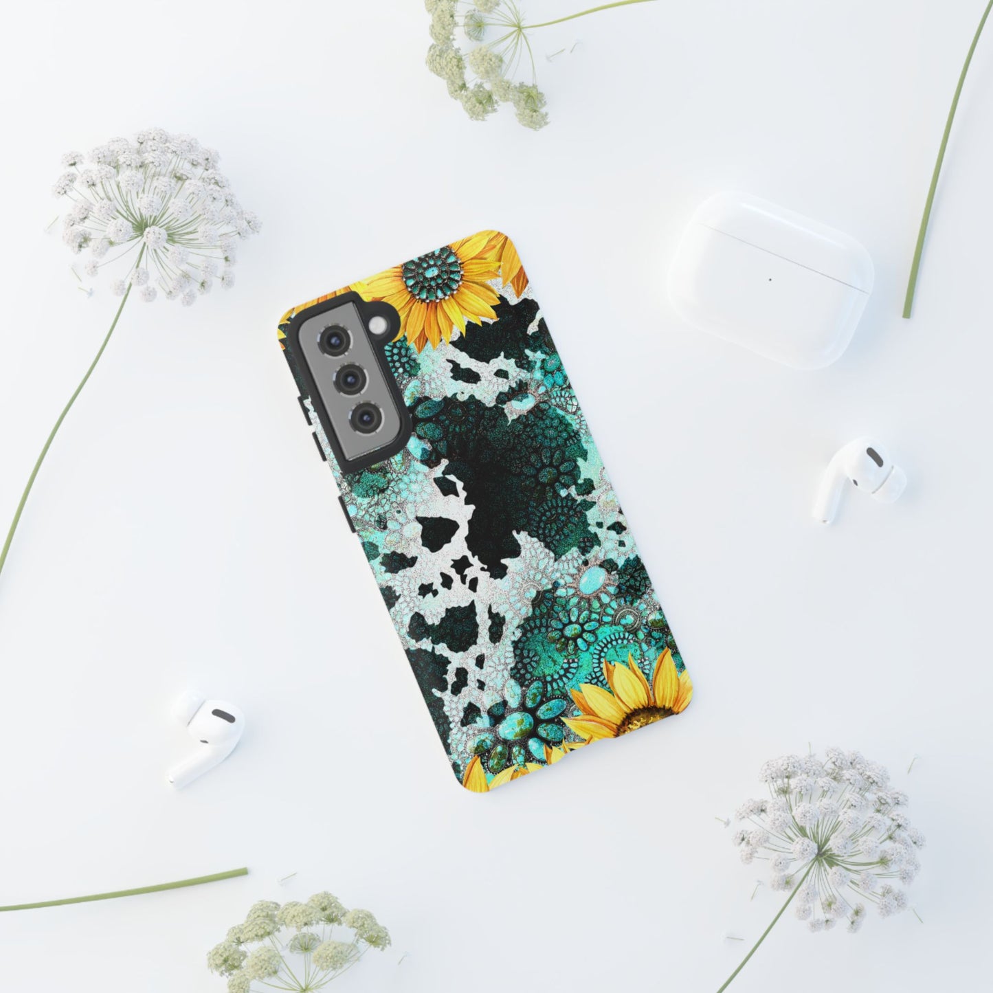 Boho Turquoise Sunflower Lace - Samsung Galaxy Series Case