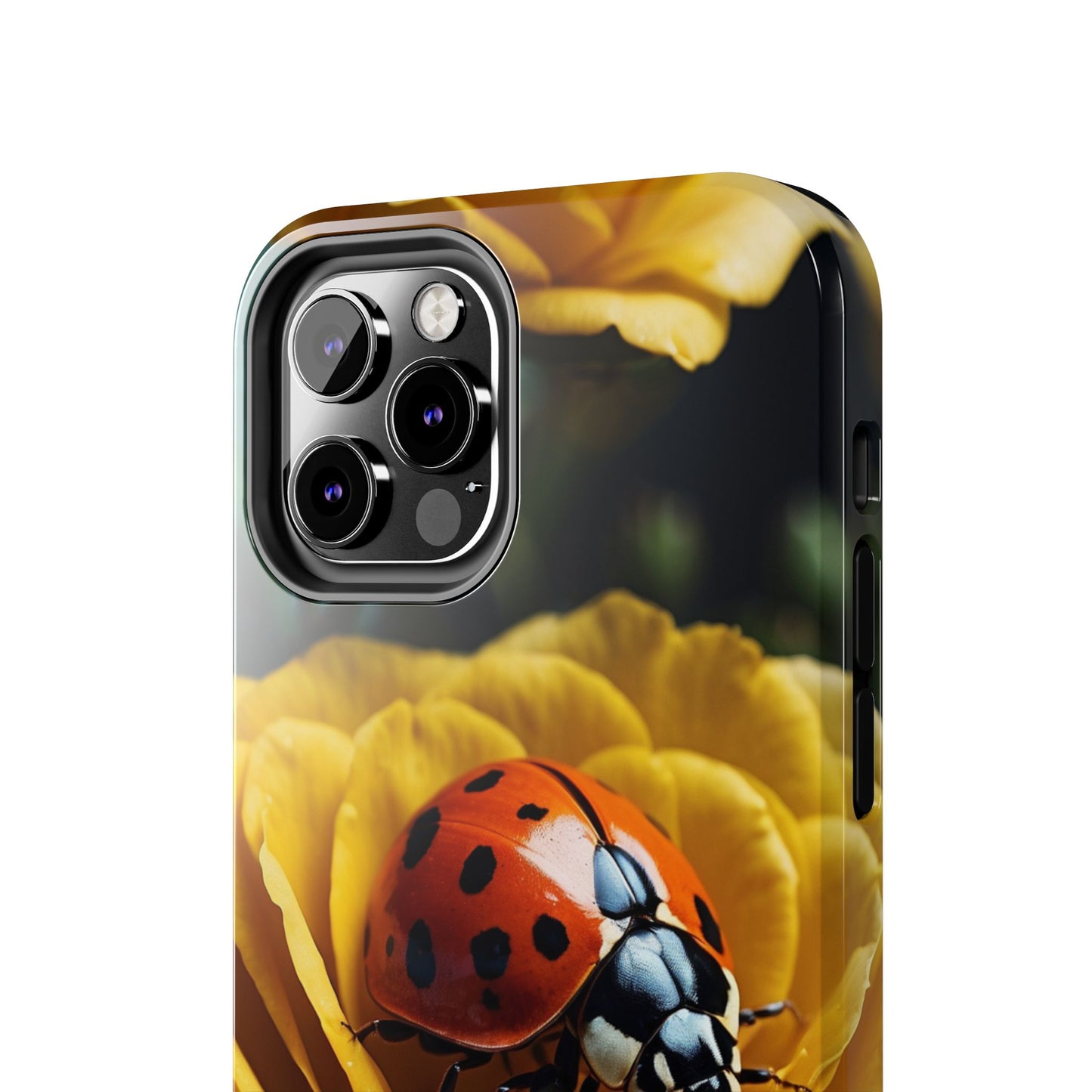 iPhone Case: Ladybug on Yellow Petals