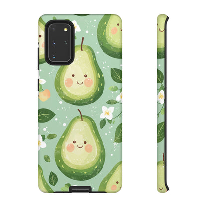 Avocado Face Parade Tough Samsung Galaxy Case – Cute Fruit Design, Dual - Layer Protection - BOGO Cases