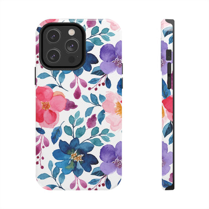 Mystic Bloom – iPhone Case with Elegant Watercolor Floral Design