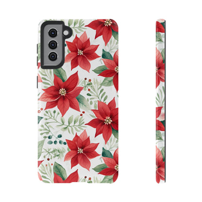 Festive Poinsettia Holiday Pattern – Samsung Galaxy Series Case