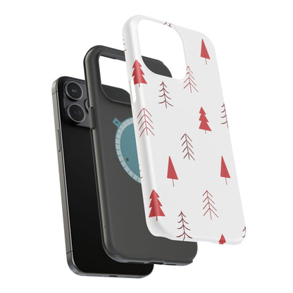 Scandi Red Pine Trees - MagSafe iPhone Series Case