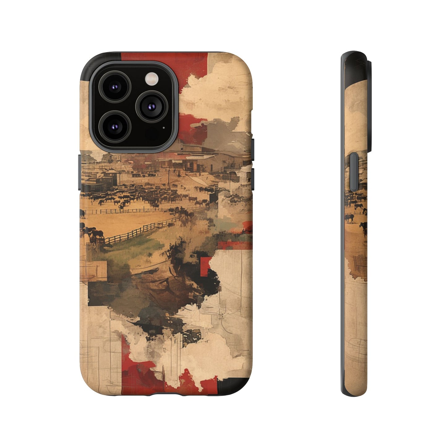 Vintage Abstract iPhone Case - Rustic Art Protective Cover