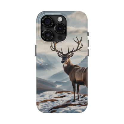 Alpine Majesty: Stag in Snow – iPhone Case