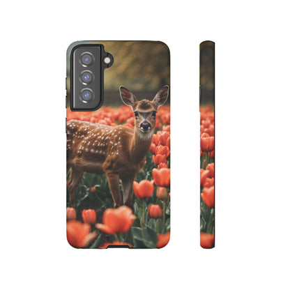 Fawn Among Tulips Samsung Galaxy Case