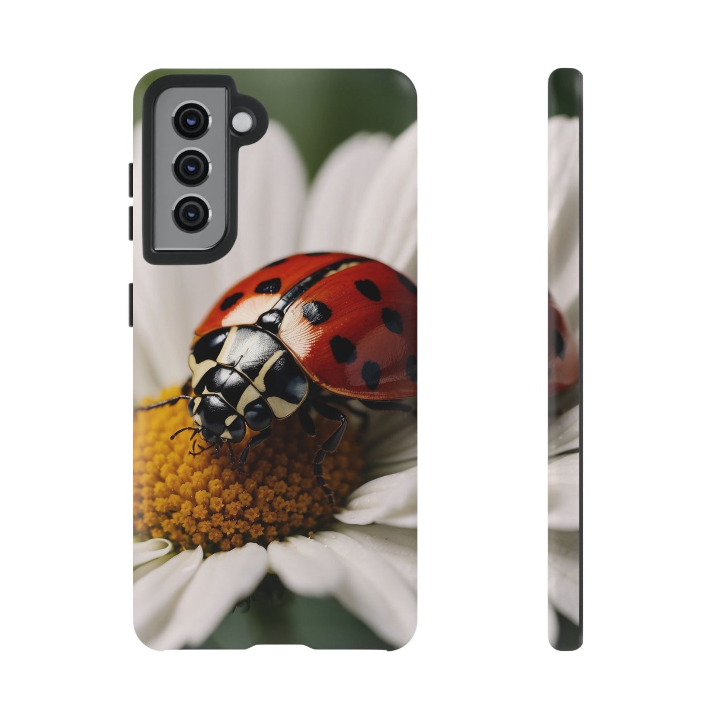 Samsung Galaxy Case: Ladybug on White Daisy