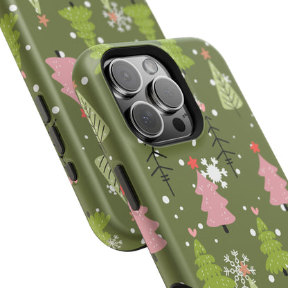 Whimsical Christmas Tree Pattern – MagSafe Phone Series Case