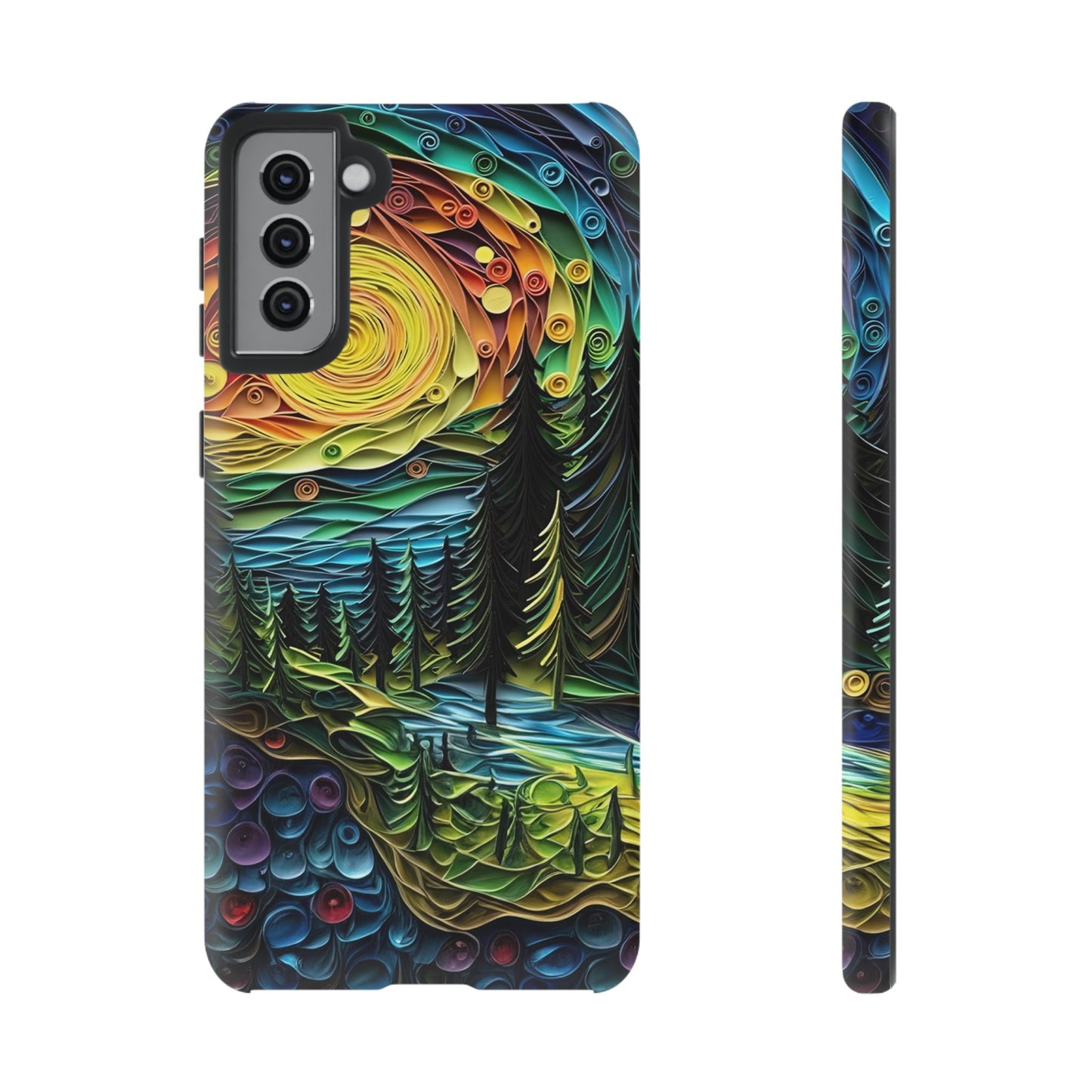 Radiant Forest Sunset Samsung Galaxy Case – Artistic Landscape Design