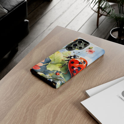 Watercolor Ladybug & Poppy Fields - Samsung Galaxy Case