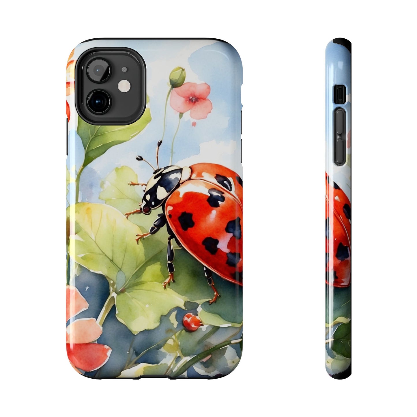 Watercolor Ladybug & Poppy Fields - iPhone Series Case