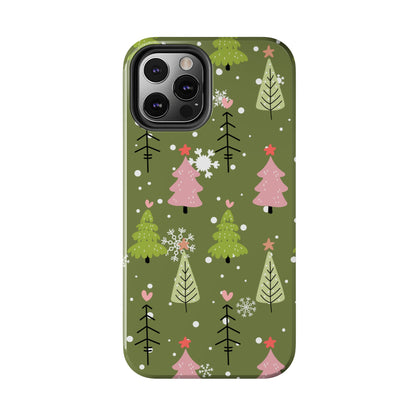 Whimsical Christmas Tree Pattern – iPhone Series Case