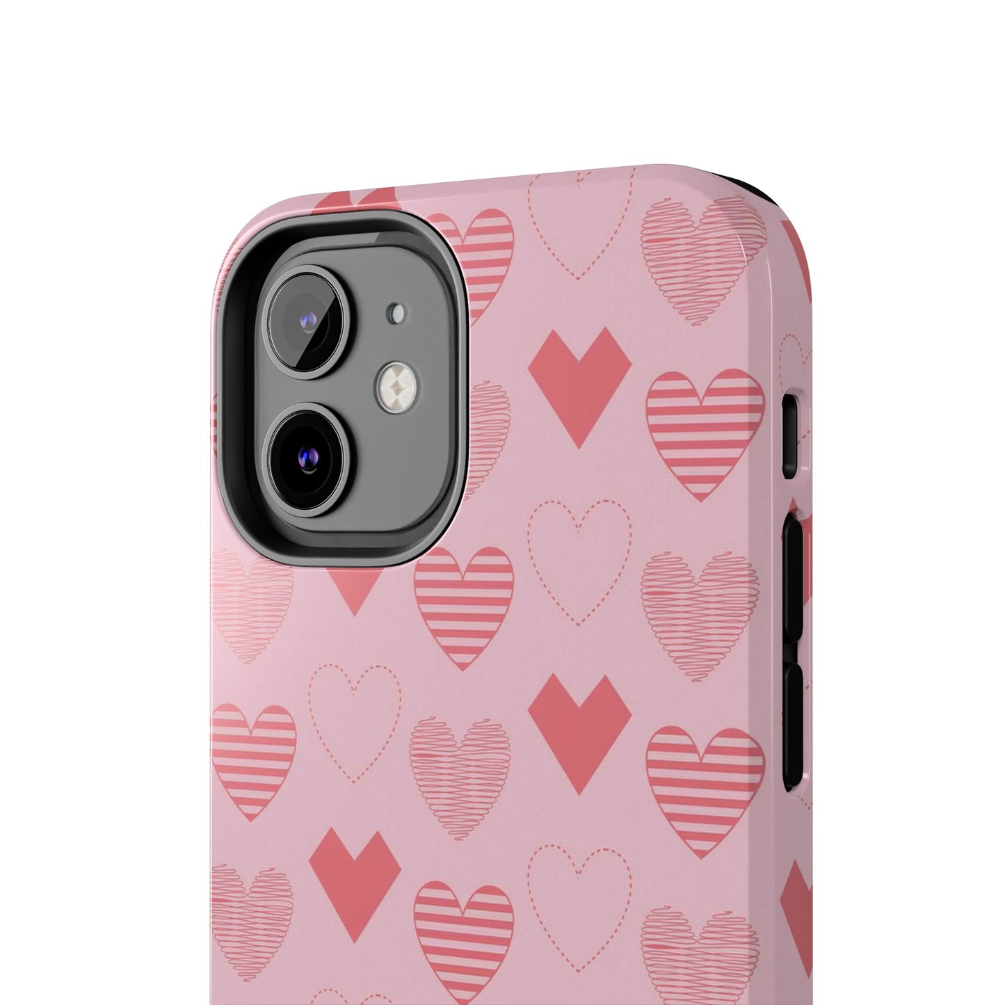 Striped Hearts iPhone Case