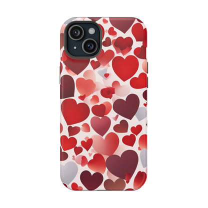 MagSafe Case: Romantic Red Heart Gradient Case