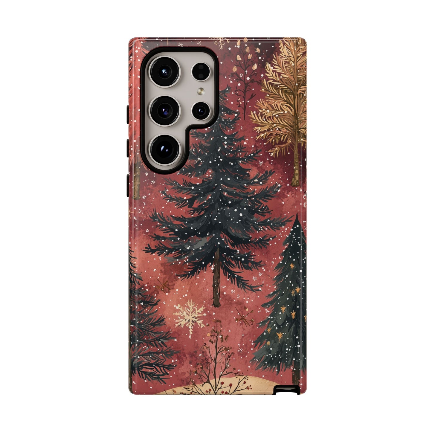 Rustic Red Winter Forest - Samsung Galaxy Series Case