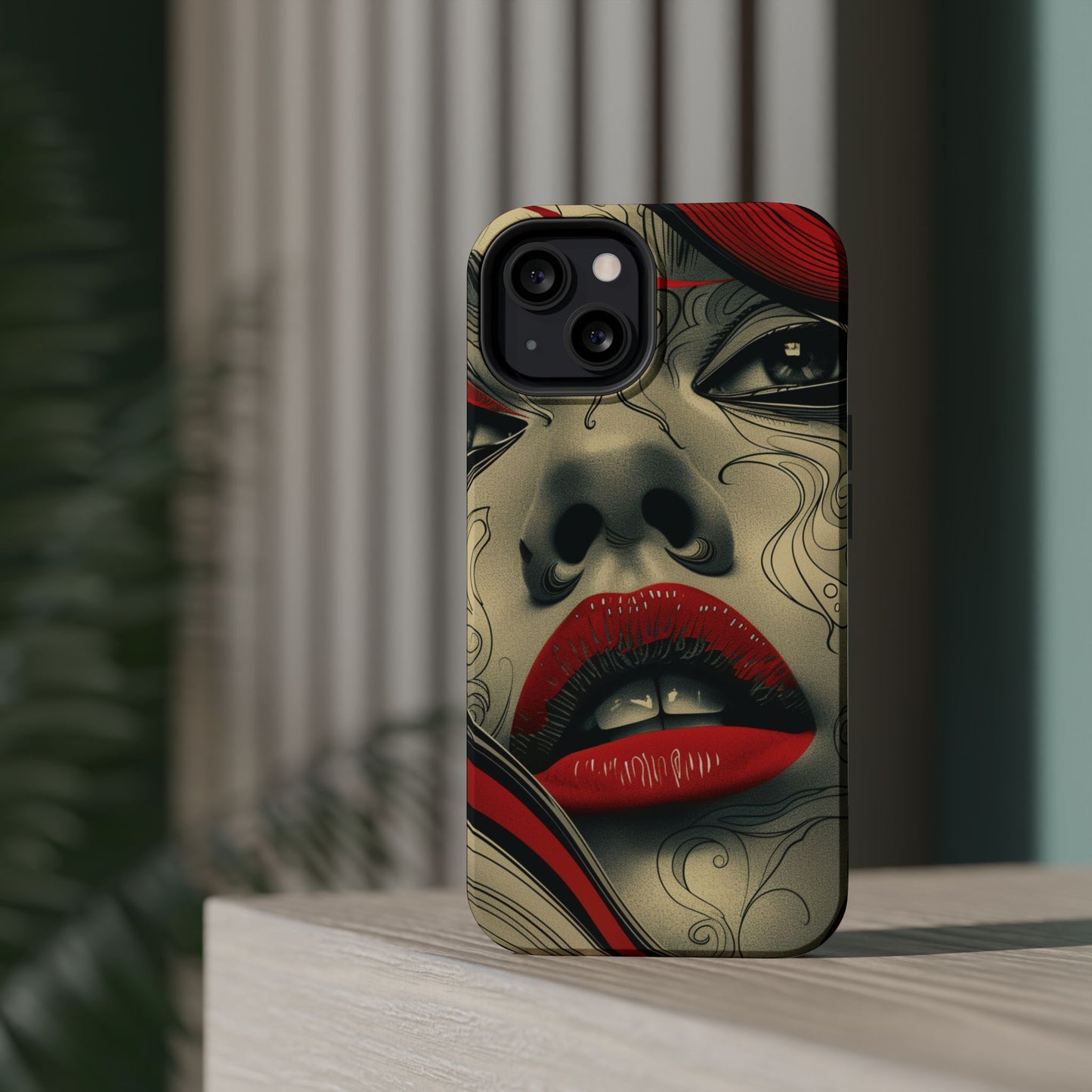 Bold Beauty Red Lips iPhone Case