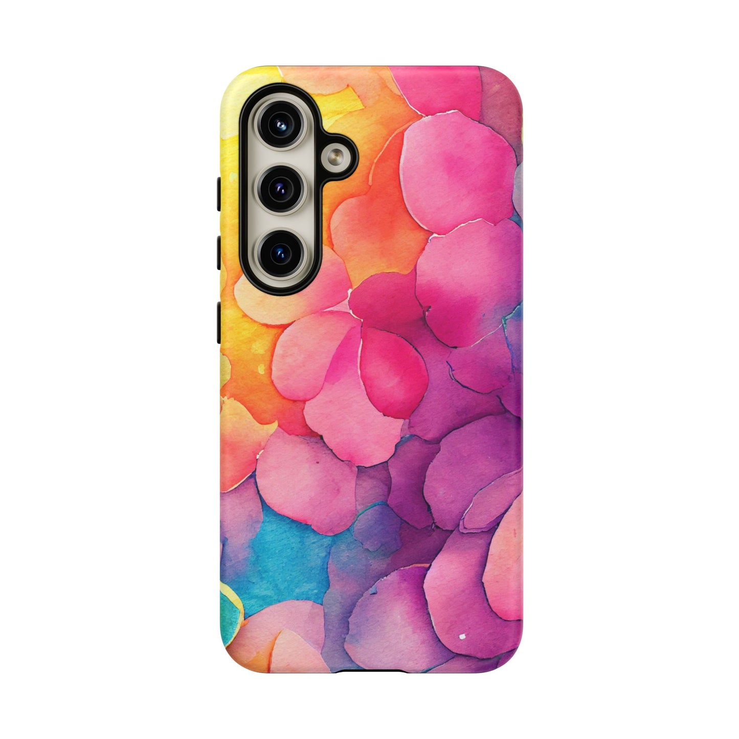 Sunset Petals Watercolor Samsung Galaxy Case – Slim Design, Glossy Finish