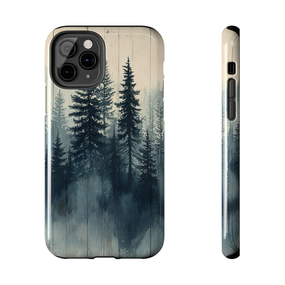 Misty Forest Wood iPhone Case - Nature-Inspired Protective Cover