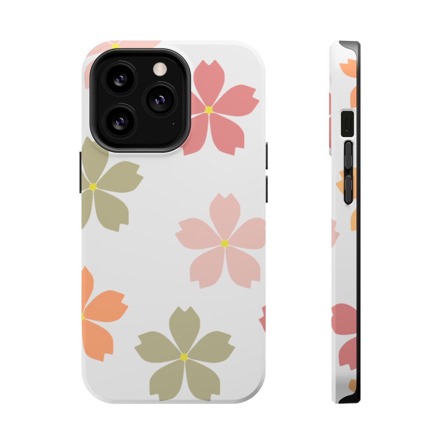 Pastel Sakura Blossom Tough MagSafe iPhone Case – Durable Design with Soft Matte Finish