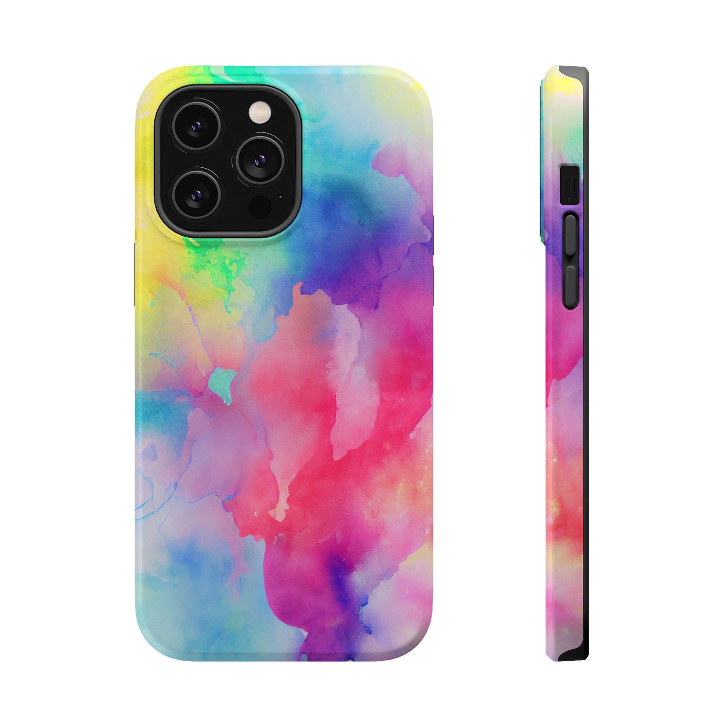 Pastel Watercolor Dream MagSafe iPhone Case – Slim Profile, Glossy Finish