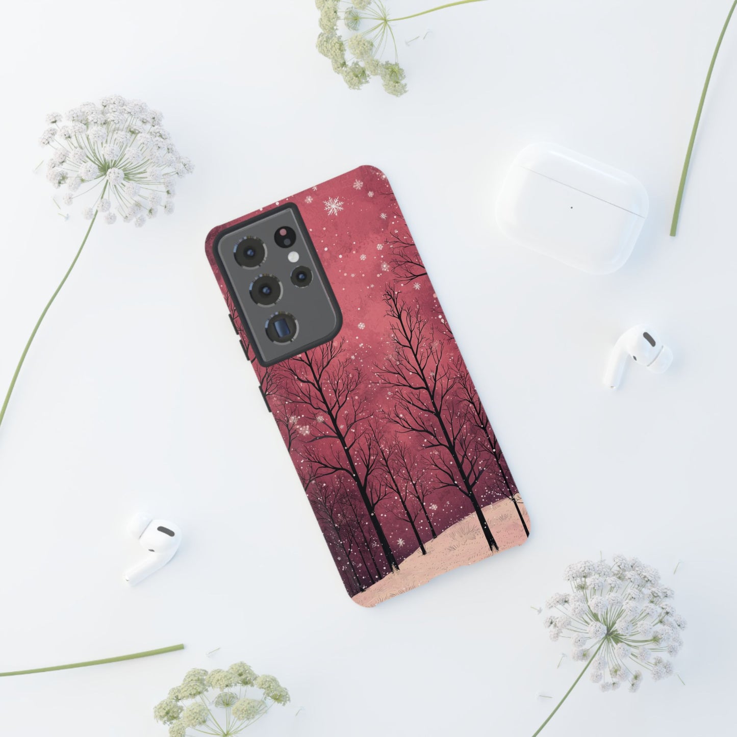 Pink Winter Twilight Forest - Samsung Galaxy Series Case