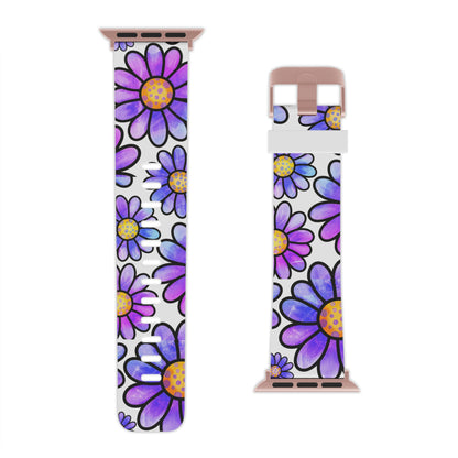 Purple Daisy Delight Apple Watch Band