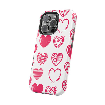 Funky Pink Hearts – MagSafe iPhone Case