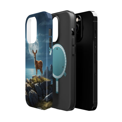 Enchanted Fawn Under the Moonlit Sky MagSafe iPhone Case