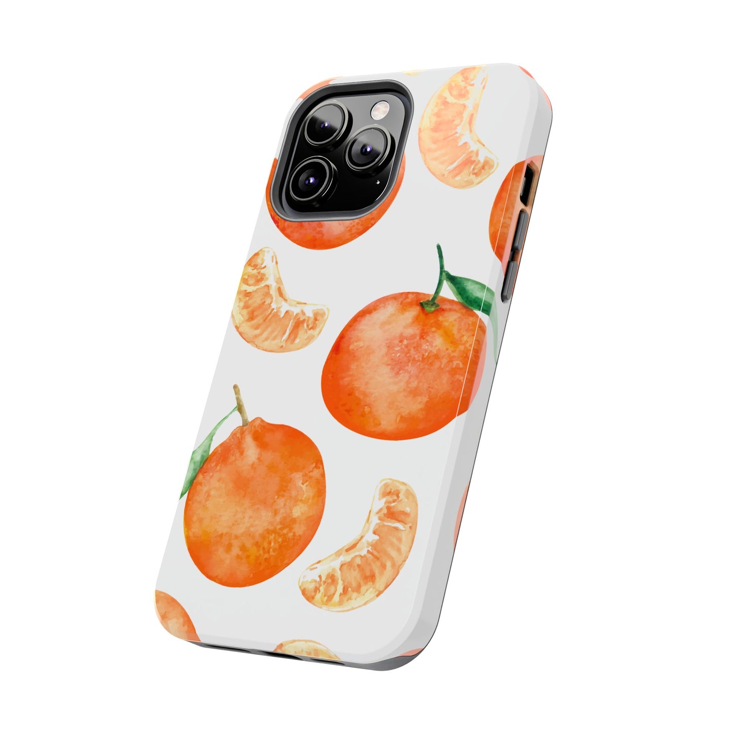 Tangerine Dreams Tough iPhone Case – Watercolor Orange Design, Shockproof Dual Protection - BOGO Cases