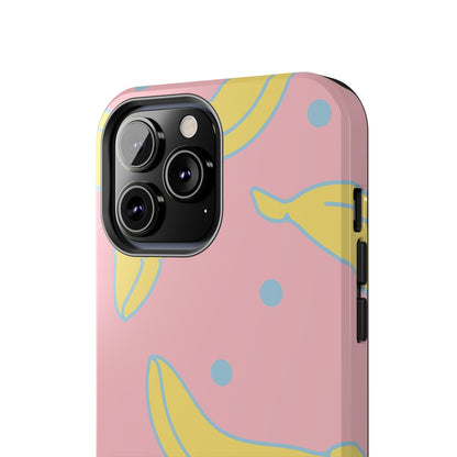 Pink Banana Pop iPhone Case – Cute Pastel Design with Fun Retro Vibe