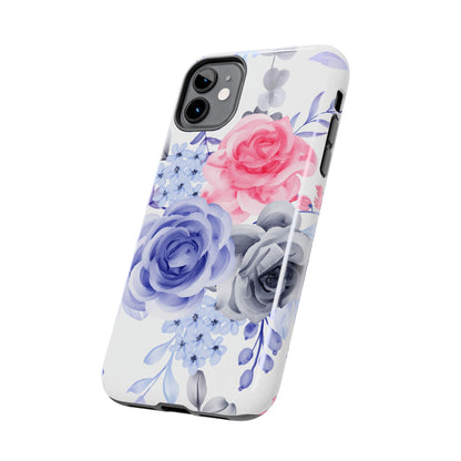 Elegant Blue Floral Watercolor Design – iPhone Case