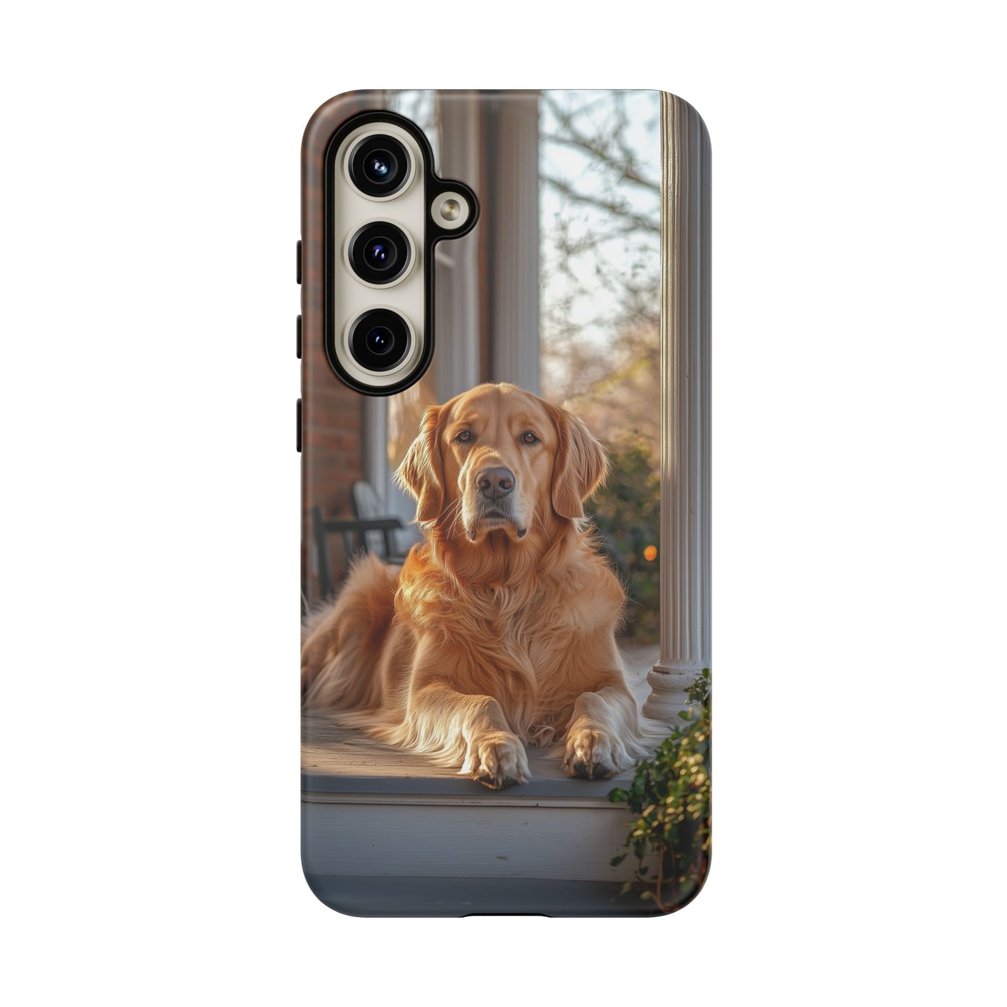 Golden Retriever on Porch - Samsung Galaxy Series Case