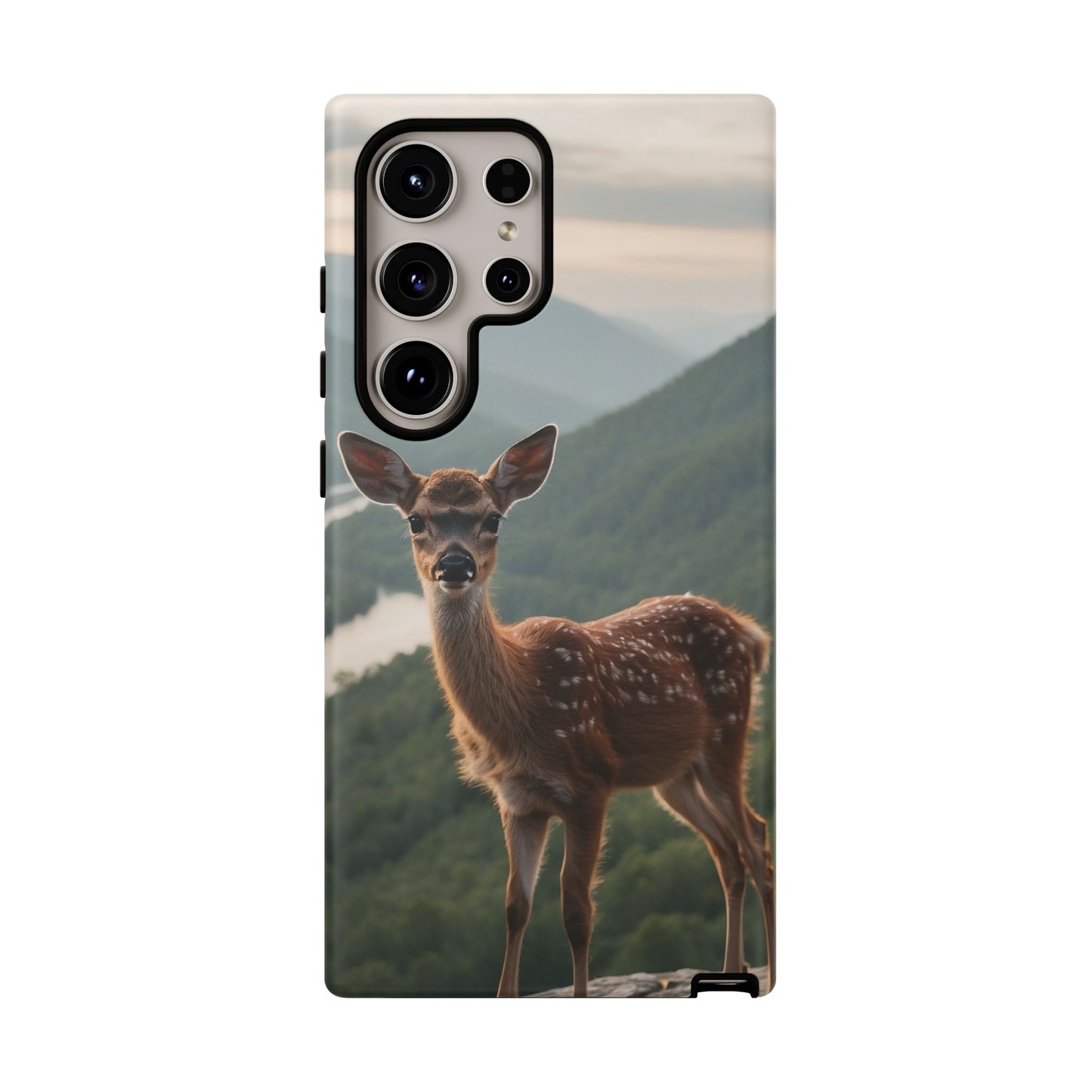 Majestic Fawn Overlooking Mountain Vista Samsung Galaxy Case