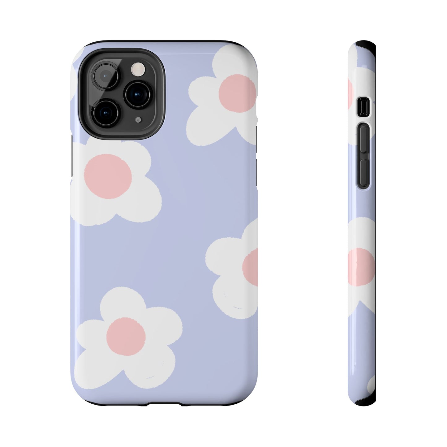 Retro Daisy Pastel Tough iPhone Case – Durable Design with Soft Matte Finish