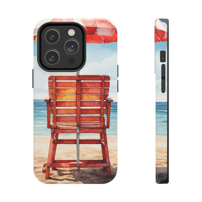 Beachfront Sunset Lounge iPhone Case – Rearview Edition