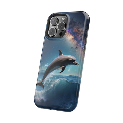 Dolphin Galaxy Splash - MagSafe-Compatible Case