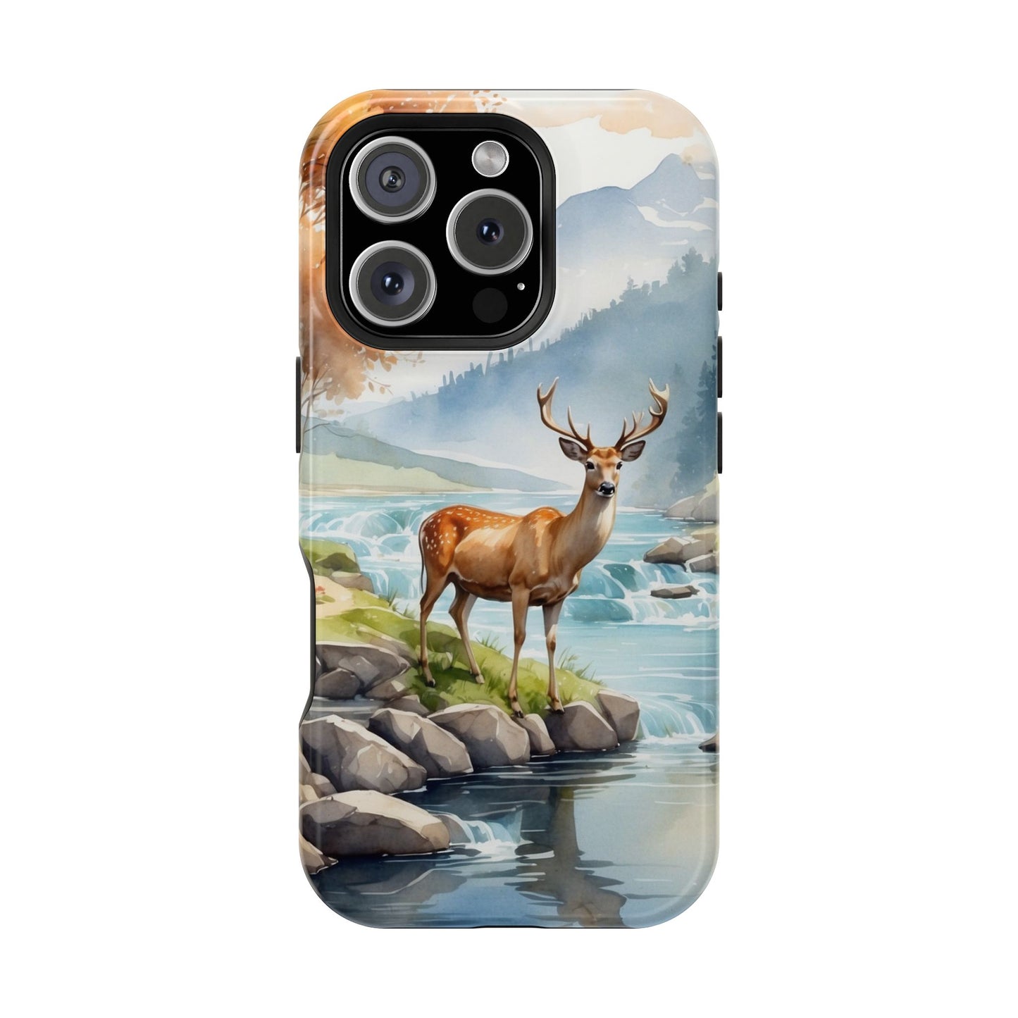 MagSafe-Compatible iPhone Case – Serene Valley Stag