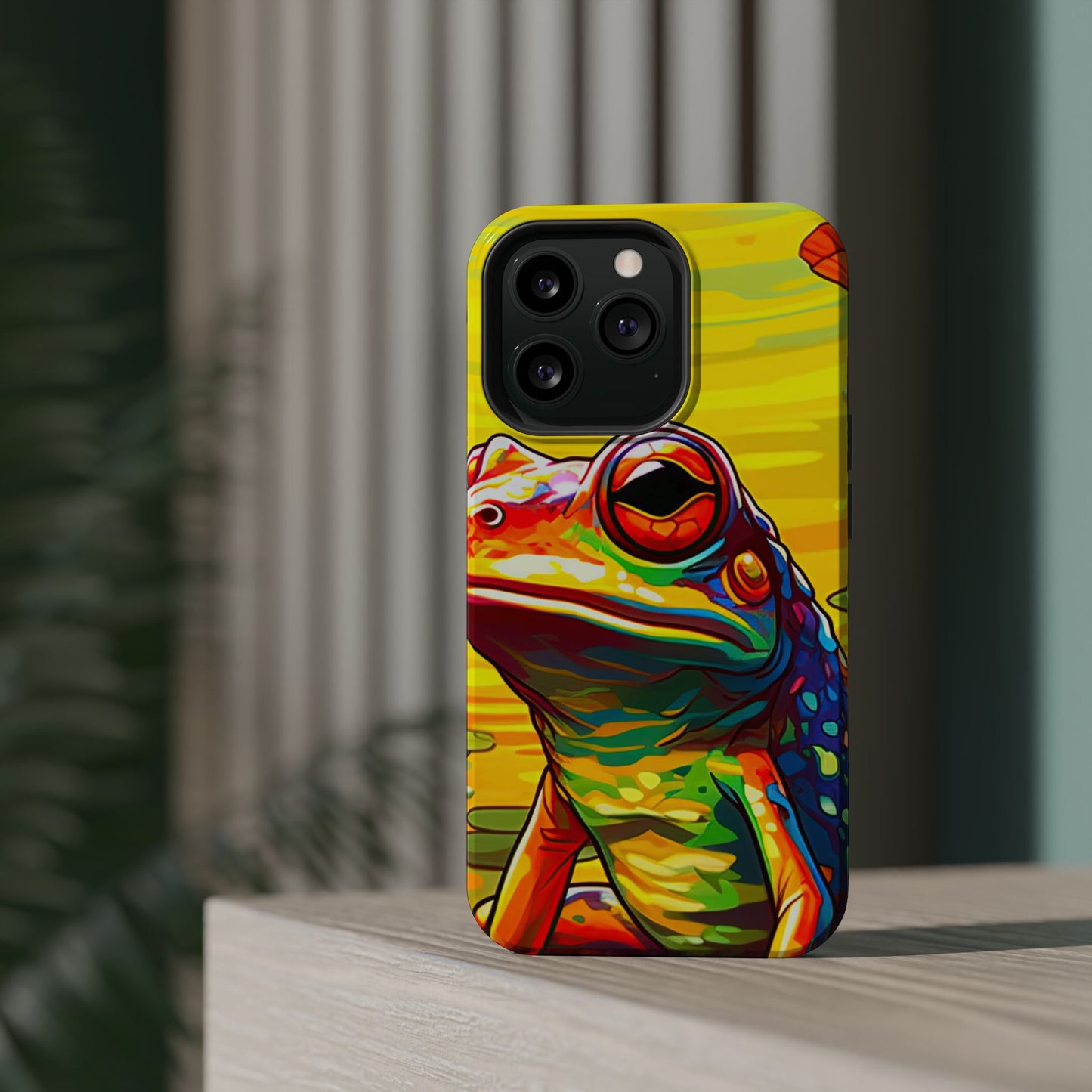 Vibrant Rainbow Frog Design – MagSafe iPhone Case