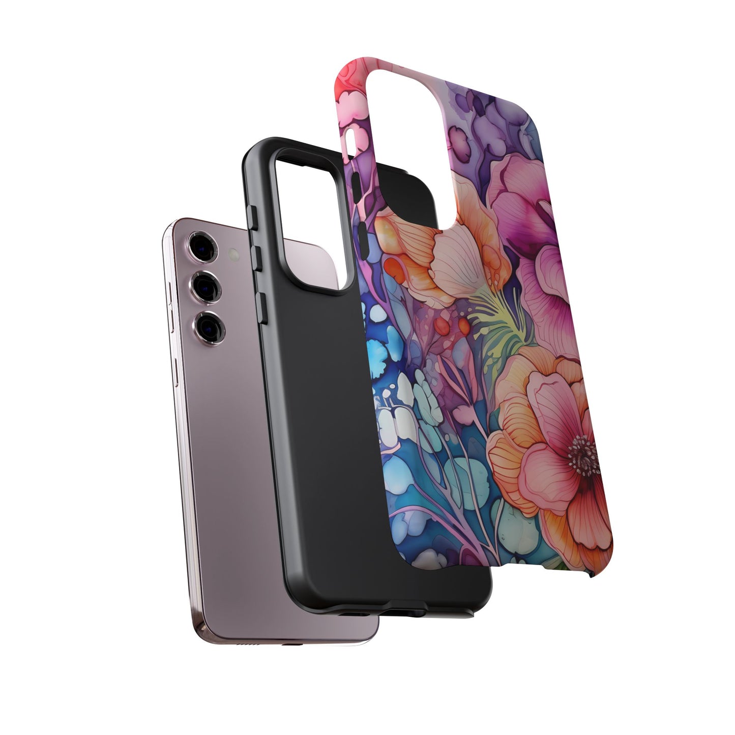 Bright Watercolor Floral Splash iPhone Series Case – Bold Artistic Design