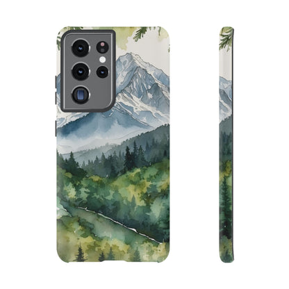 Watercolor Alpine Mountainscape - Samsung Galaxy Case