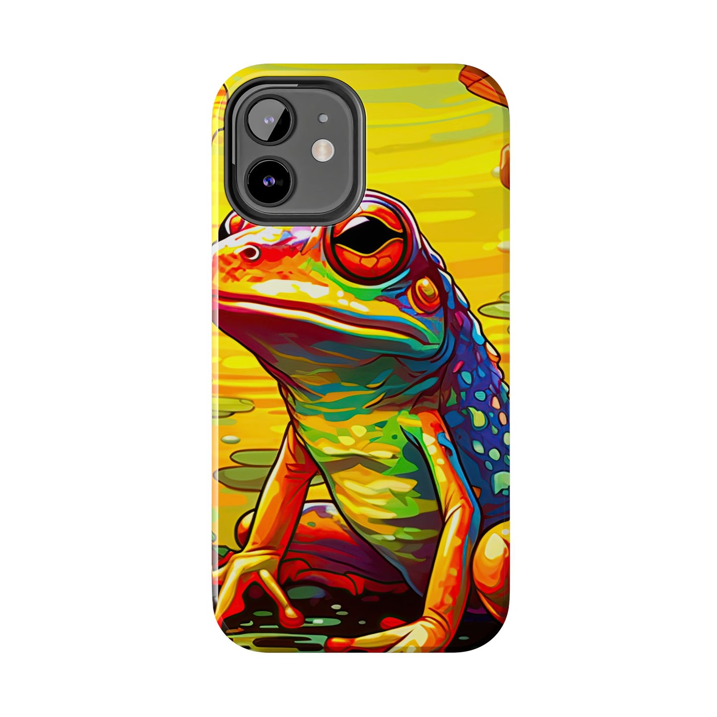 Vibrant Rainbow Frog Design – iPhone Series Case