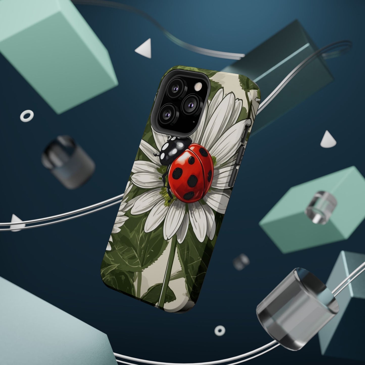 Ladybug & Daisy Garden Charm - MagSafe iPhone Case