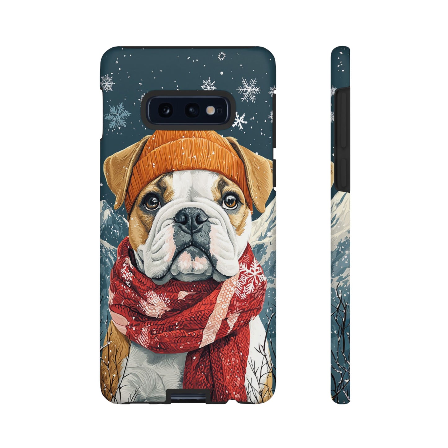 Cozy French Bulldog Samsung Galaxy Case – Rustic Fireplace Protective Cover