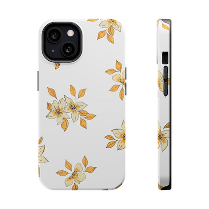 Delicate Yellow Blossom MagSafe iPhone Case – Minimalist Floral Design with Matte Finish