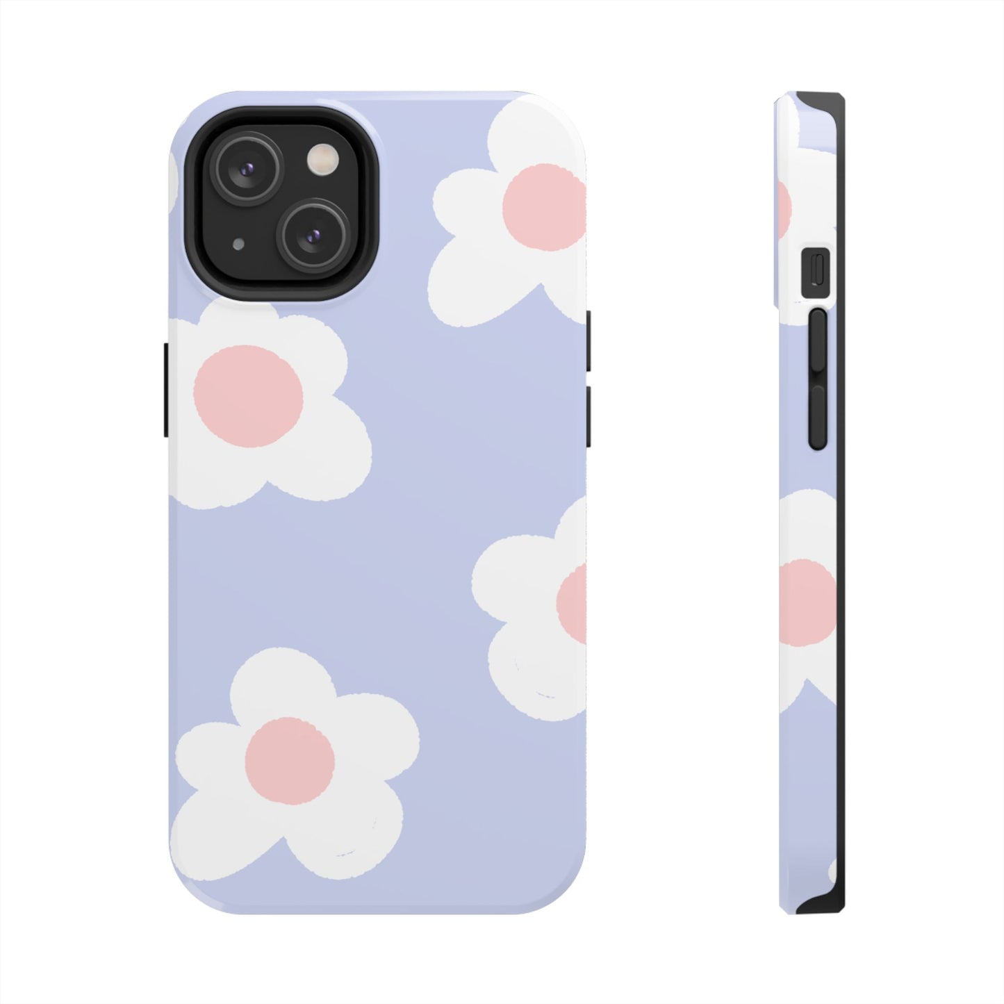 Retro Daisy Pastel Tough iPhone Case – Durable Design with Soft Matte Finish